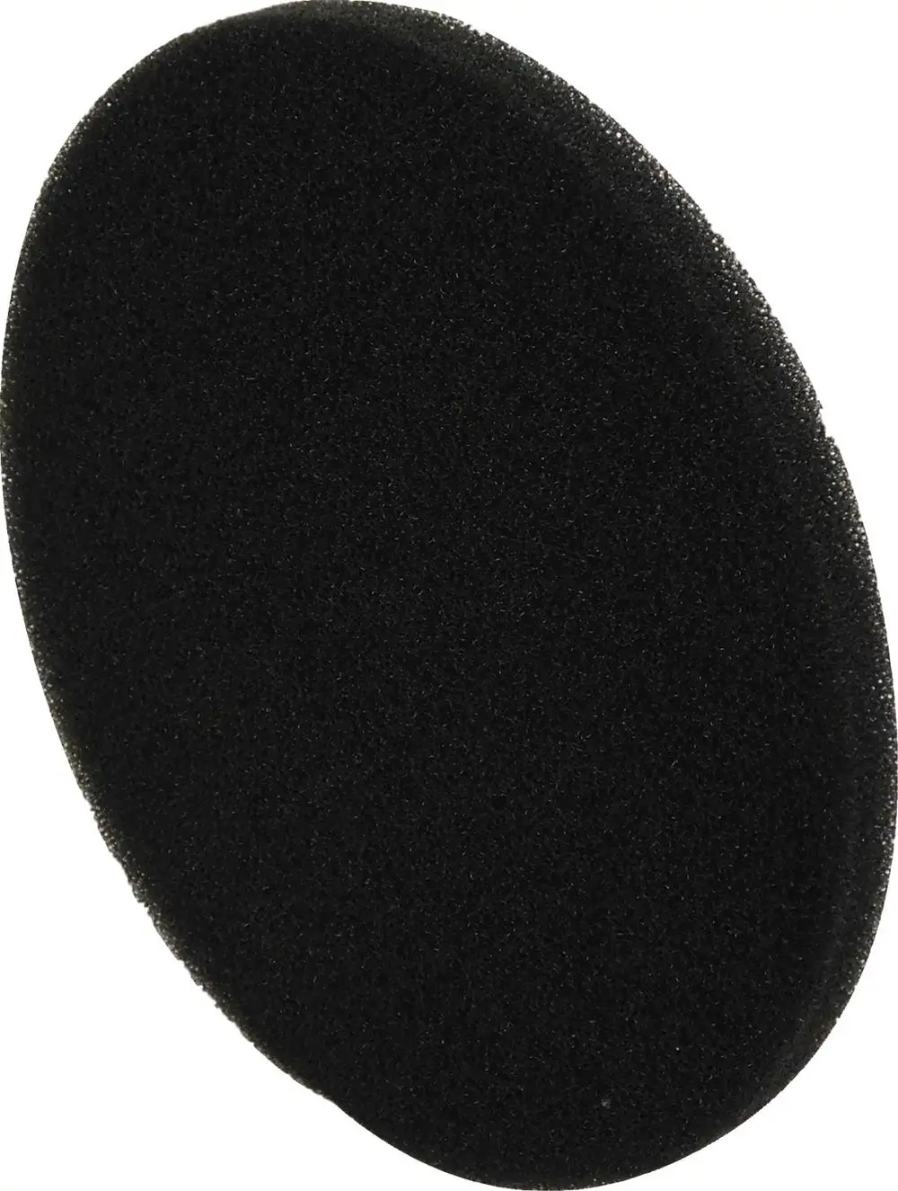 Schwarzer Schaumstofffilter in ovaler Form, geeignet für die Nutzung in Luftfiltersystemen. Teil eines Zubehörsatzes von Bosch zur dezentralen Lüftung.